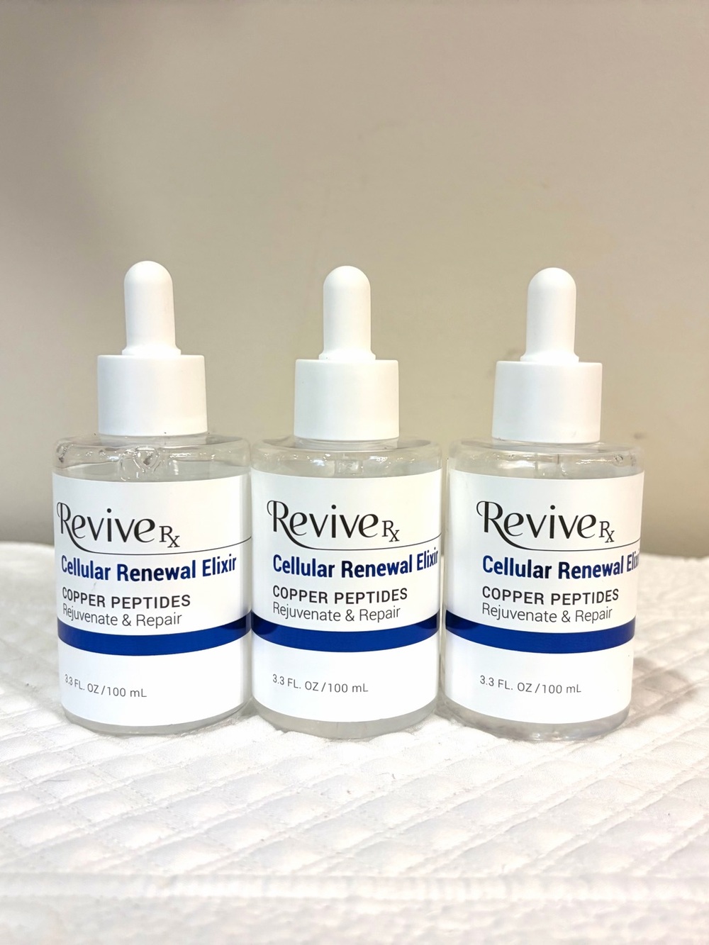 Revive RX Cellular Renewal Elixir with Copper Peptides 3 x 3.3 OZ